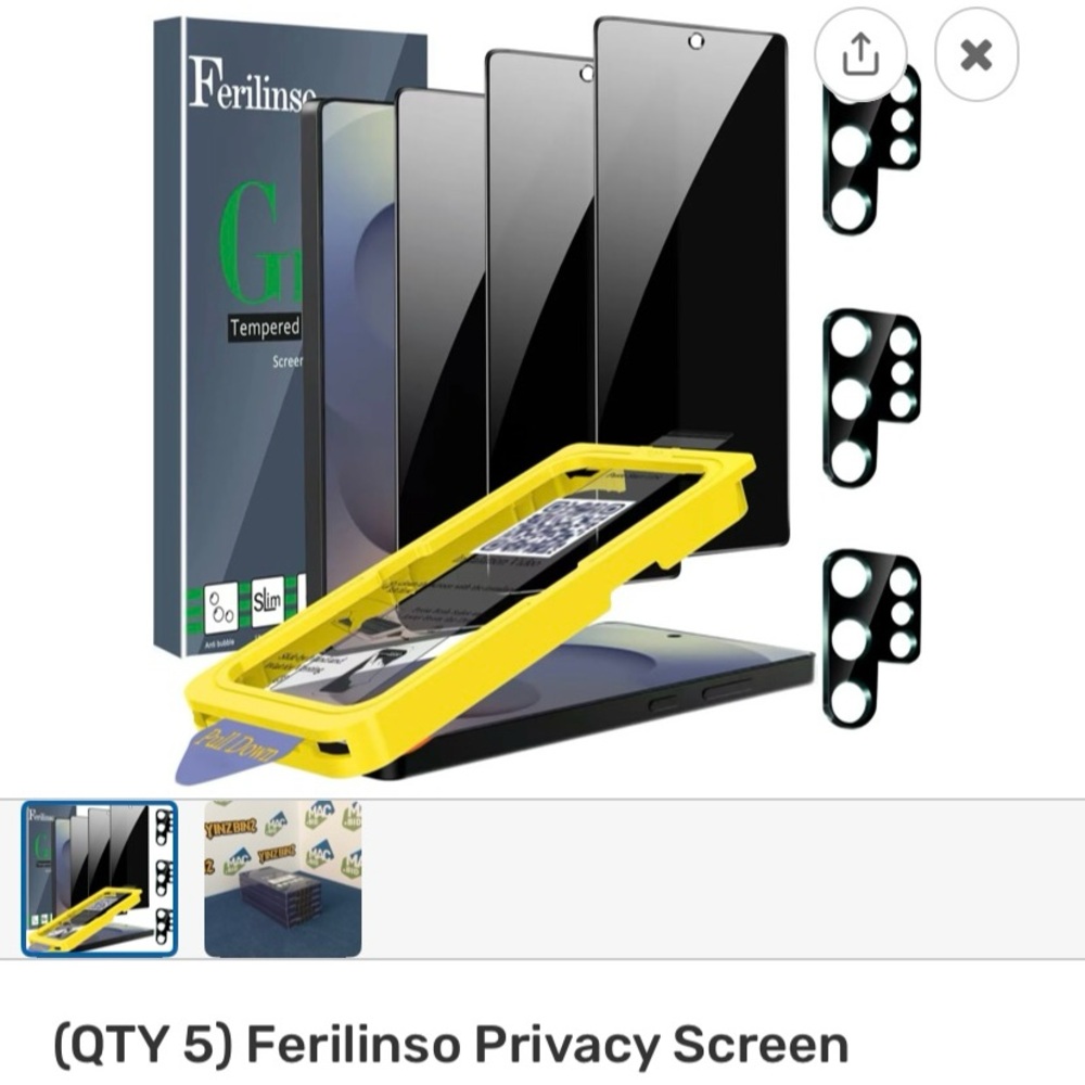 Privacy Screen Protector for Cell Phones - Black